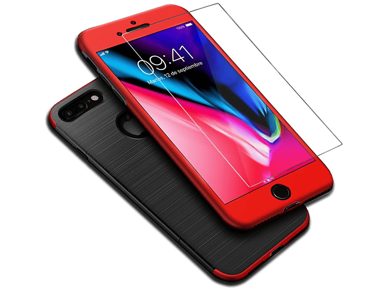 DESIGN Plus, / Rot 8 Apple, Schutzhülle, Backcover, 7 Plus KÖNIG iPhone
