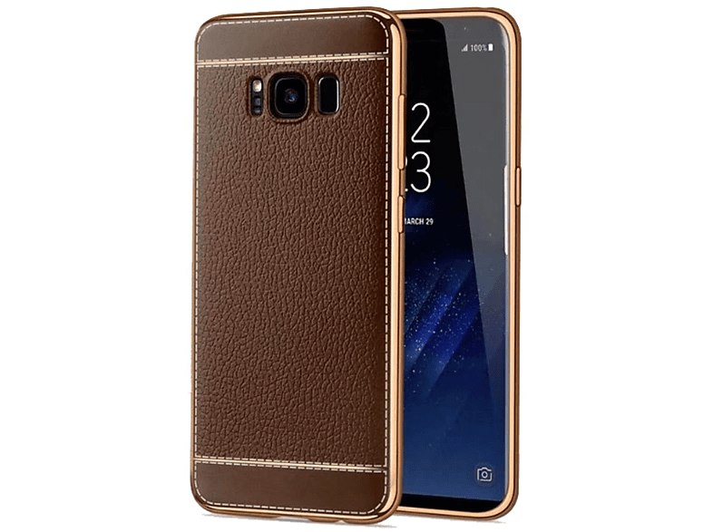 Samsung, S7 Edge, KÖNIG Braun Backcover, Galaxy Schutzhülle, DESIGN