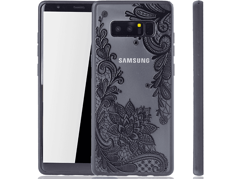 KÖNIG DESIGN Schutzhülle, Backcover, Samsung, Galaxy Note 8, Schwarz