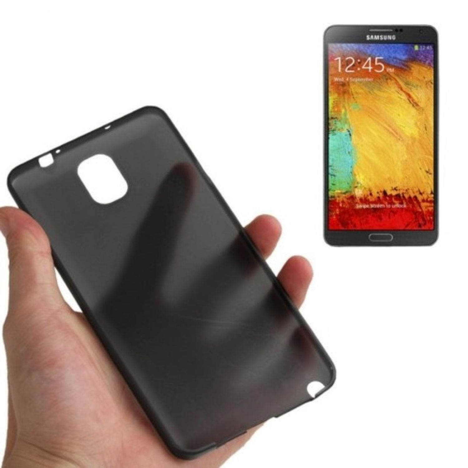 Galaxy Note 3, Schwarz Backcover, KÖNIG Samsung, DESIGN Schutzhülle,
