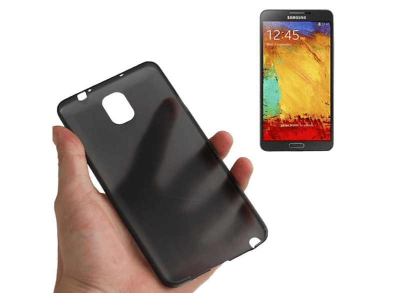 Galaxy Note 3, Schwarz Backcover, KÖNIG Samsung, DESIGN Schutzhülle,