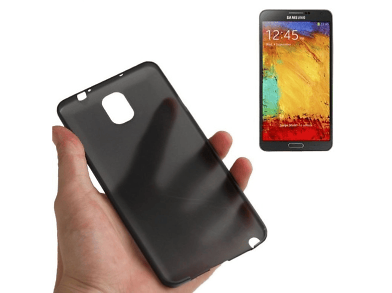 Samsung, Note Galaxy DESIGN Backcover, 3, Schutzhülle, KÖNIG Schwarz