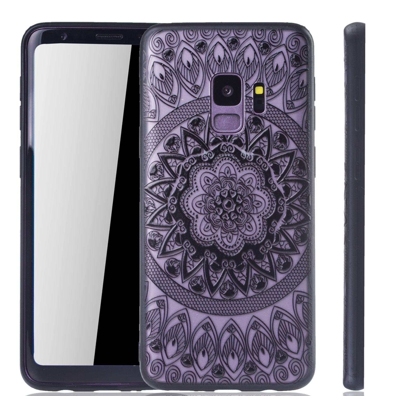 Schwarz KÖNIG Galaxy Backcover, S9, Samsung, Schutzhülle, DESIGN