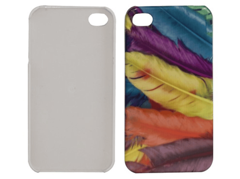 Handyhülle, Mehrfarbig KÖNIG / DESIGN 4s, Backcover, iPhone 4 Apple,