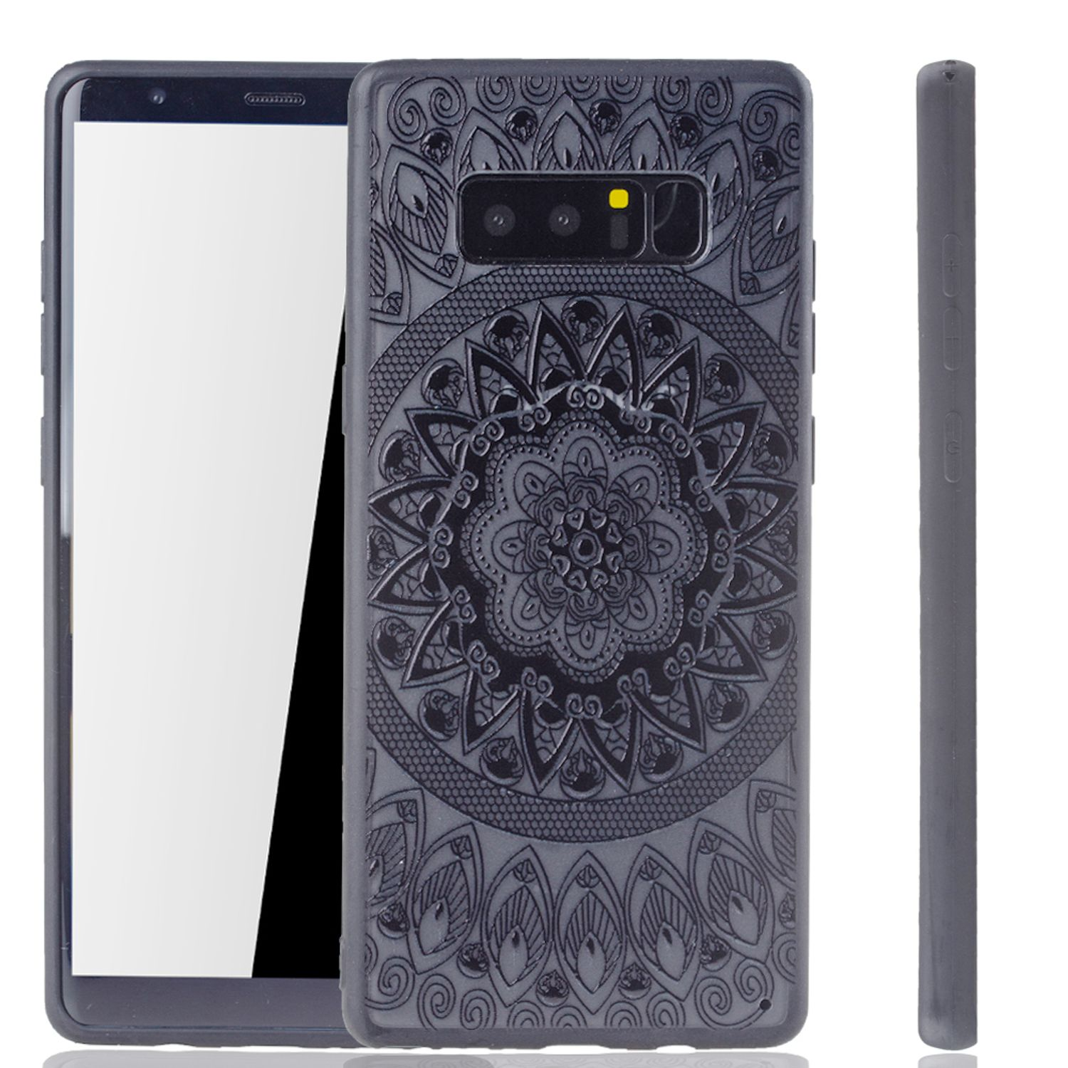 KÖNIG DESIGN Schutzhülle, Samsung, Note 8, Galaxy Schwarz Backcover