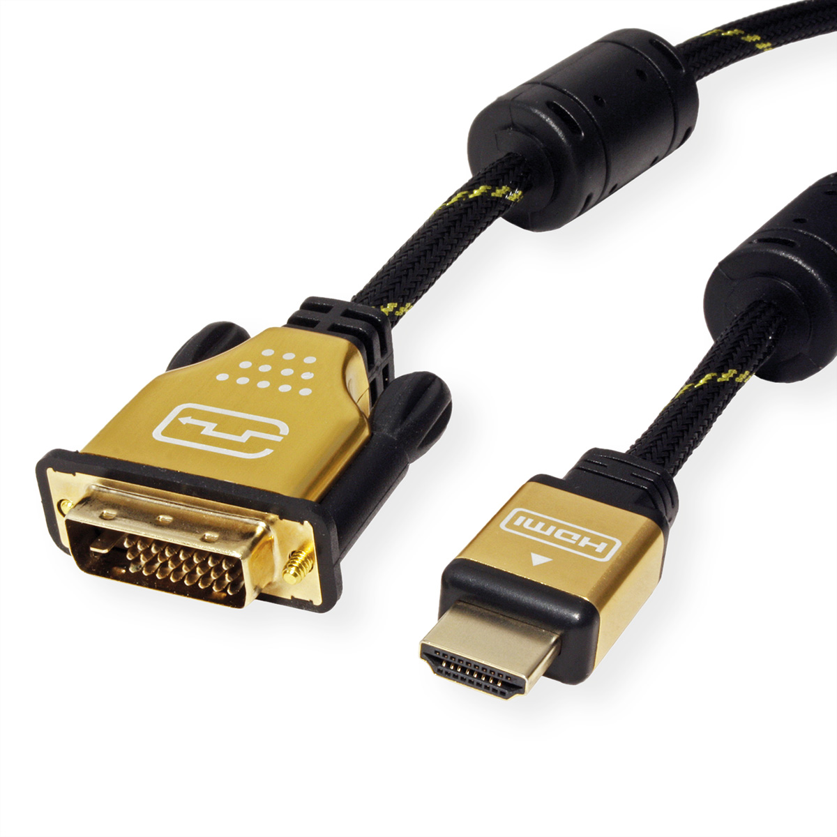ST/ST, - HDMI, ROLINE GOLD HDMI-DVI-Kabel, DVI (24+1) 3 Monitorkabel m