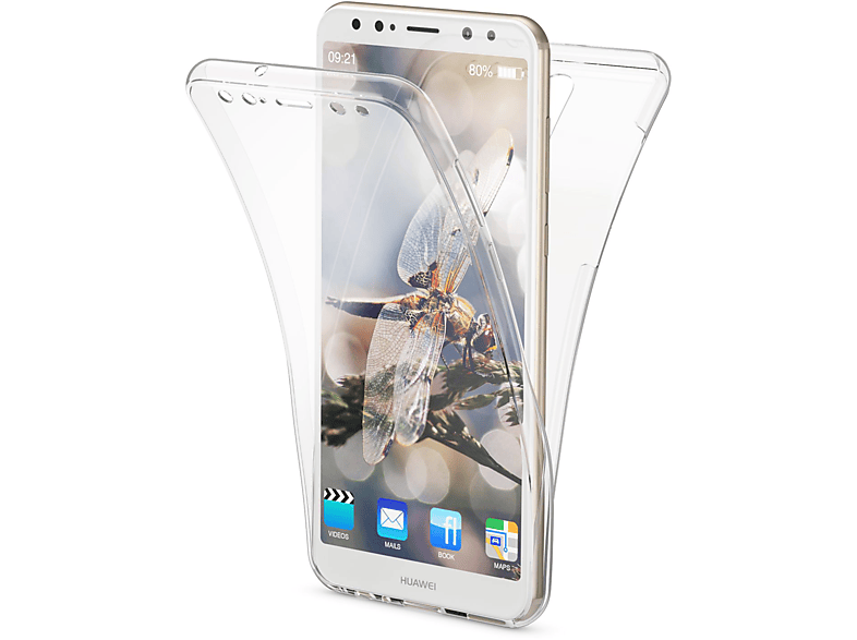 NALIA Klare 360 Grad Silikon Hülle, Backcover, Huawei, Mate 10 Lite, Transparent | Backcover