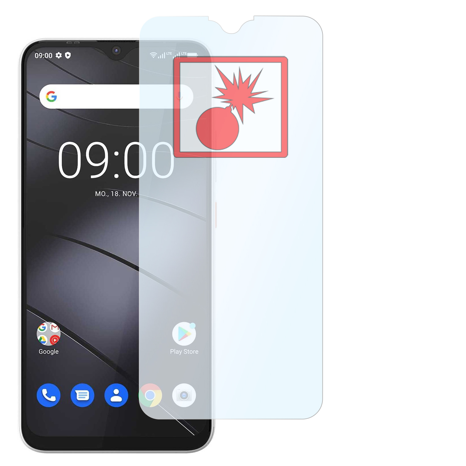 SLABO Shockproof 2x GS4) Panzerschutzfolie Displayschutz(für Gigaset flexible