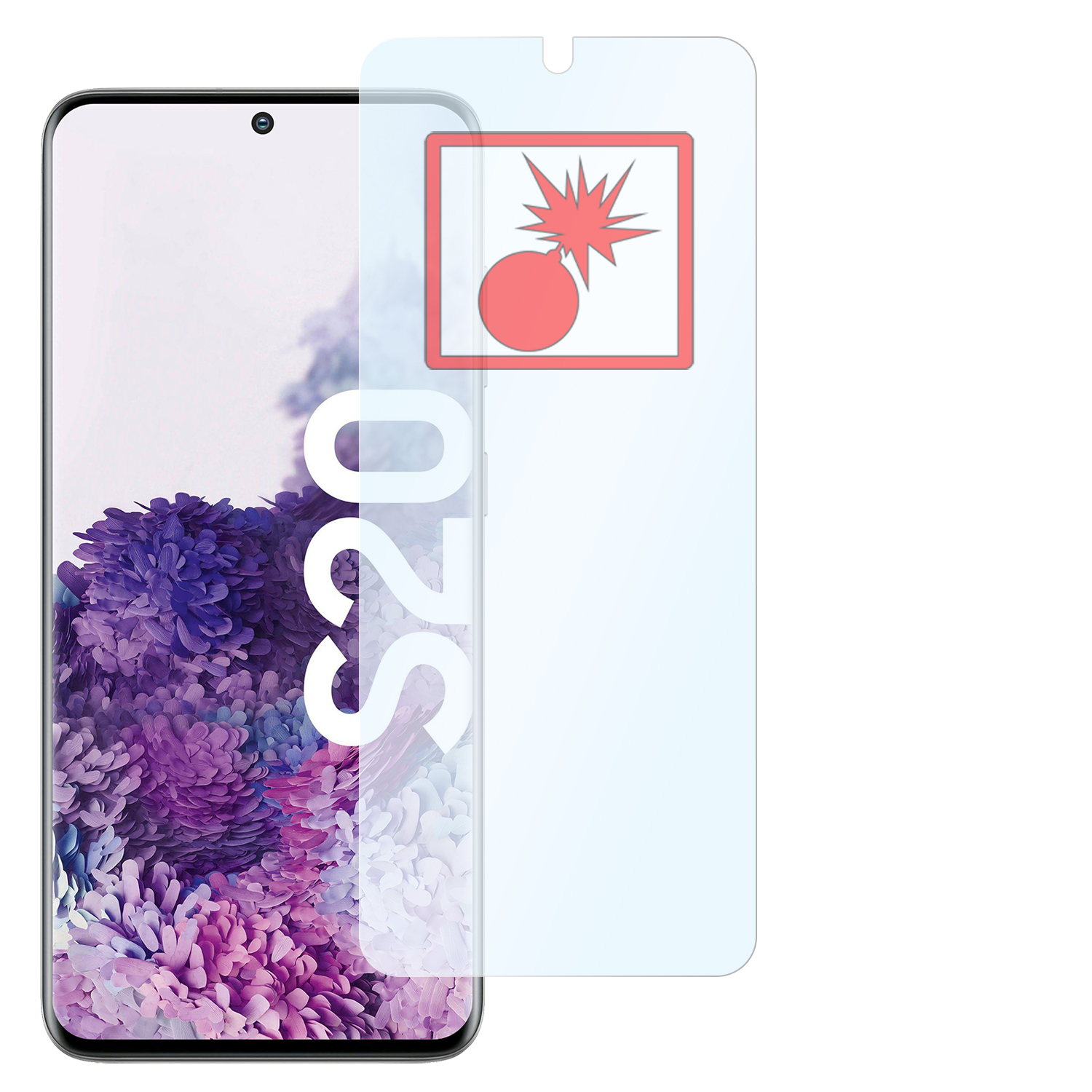 SLABO Galaxy | S20 2x Panzerschutzfolie 5G)) Displayschutz(für flexible Shockproof Samsung (4G