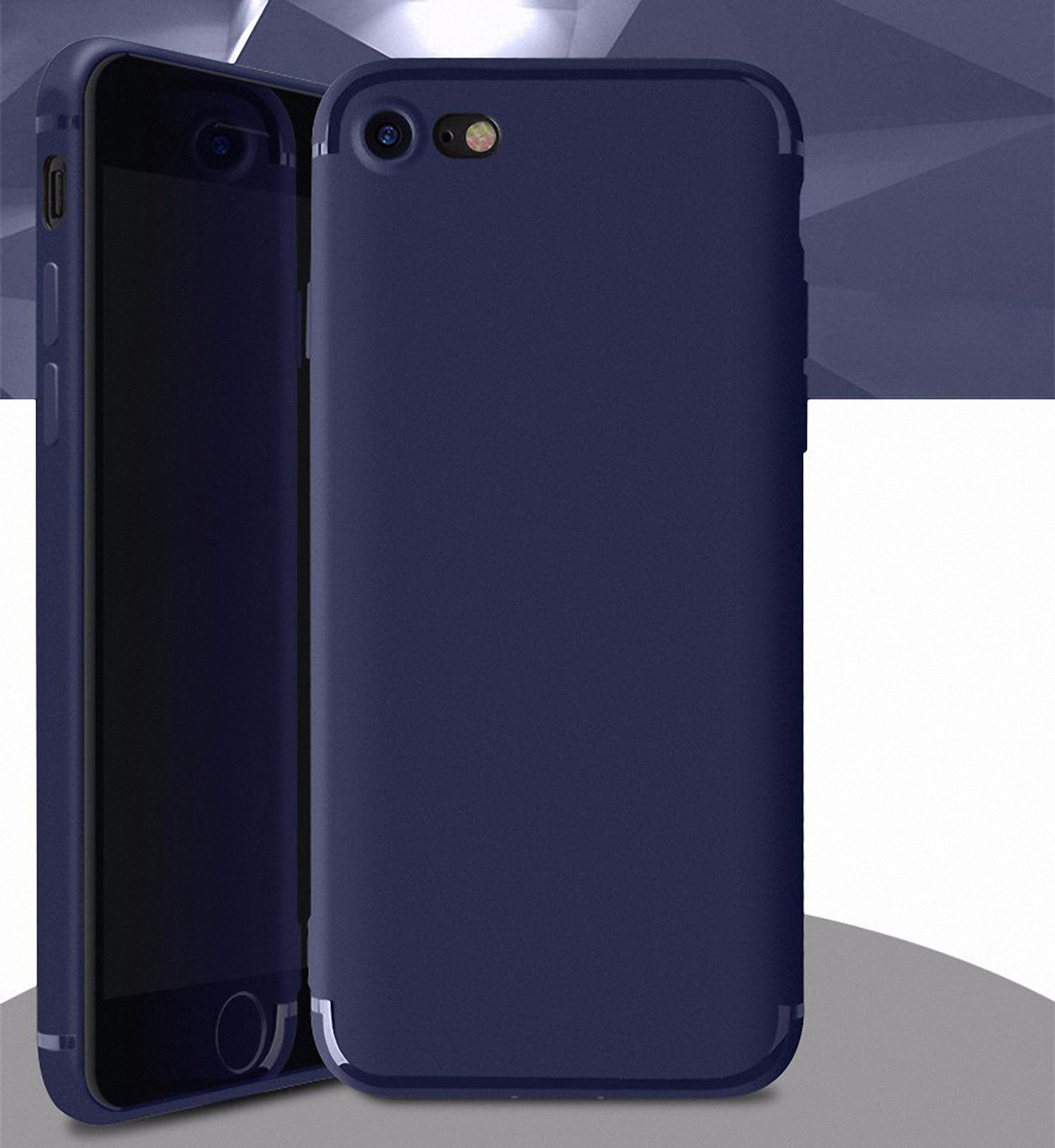 Backcover, 8, Handyhülle, iPhone DESIGN Blau Apple, KÖNIG