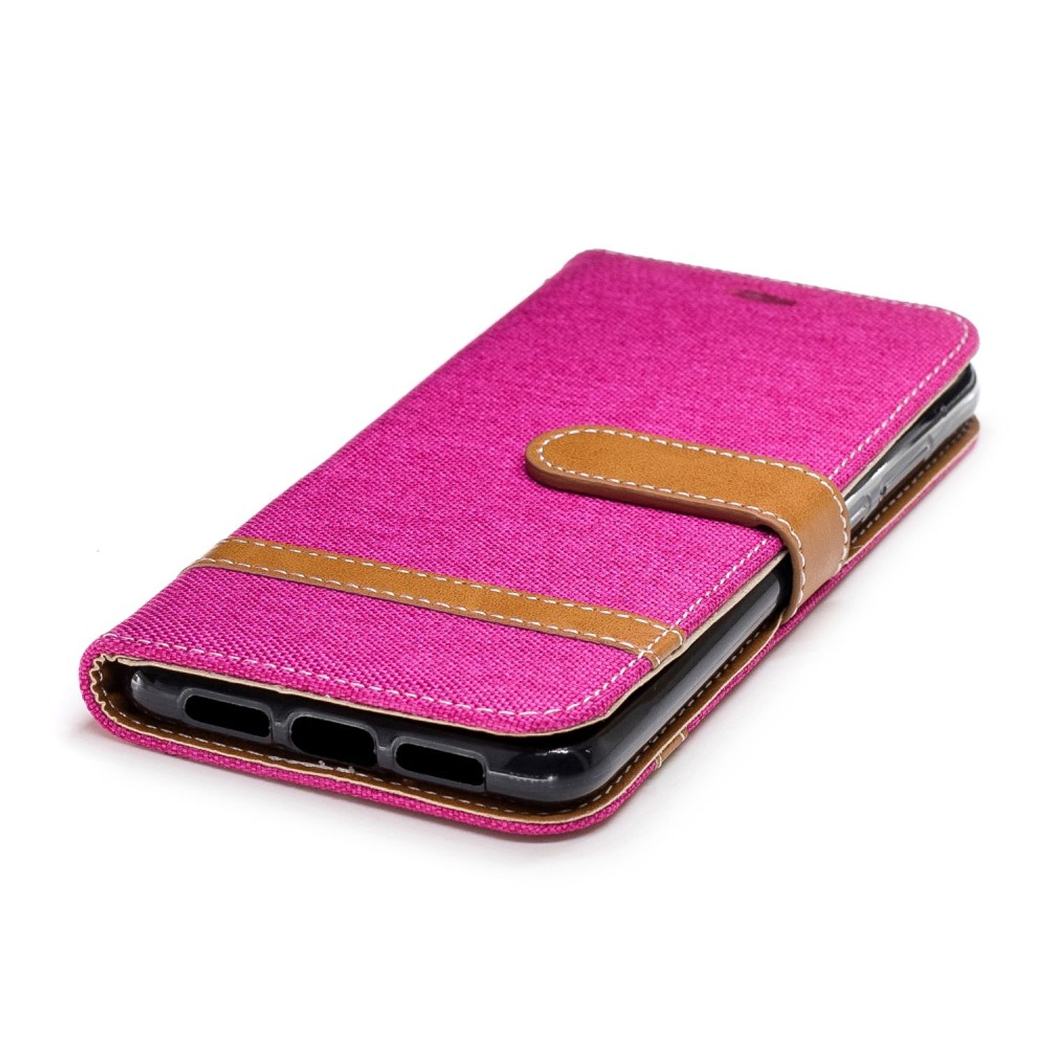 KÖNIG DESIGN Schutzhülle, Huawei, Bookcover, Rosa P20