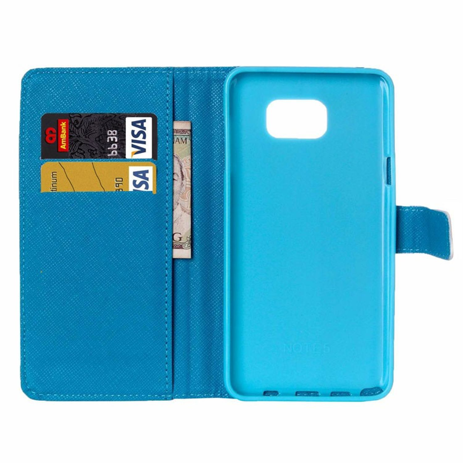 KÖNIG DESIGN Schutzhülle, Edge, 5 Mehrfarbig Note Galaxy Samsung, Backcover