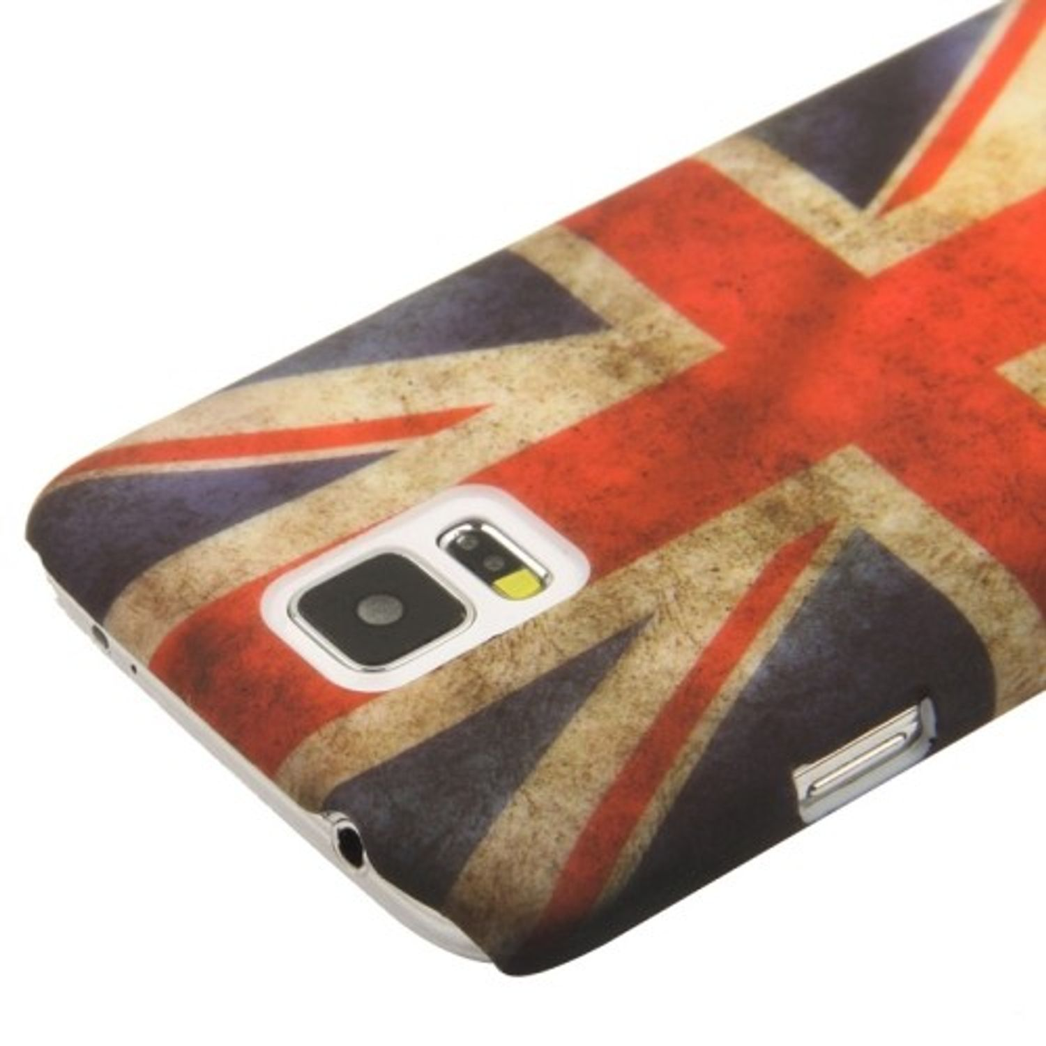 Handyhülle mit Union-Jack-Design; abgenutzter und gealterter Look.