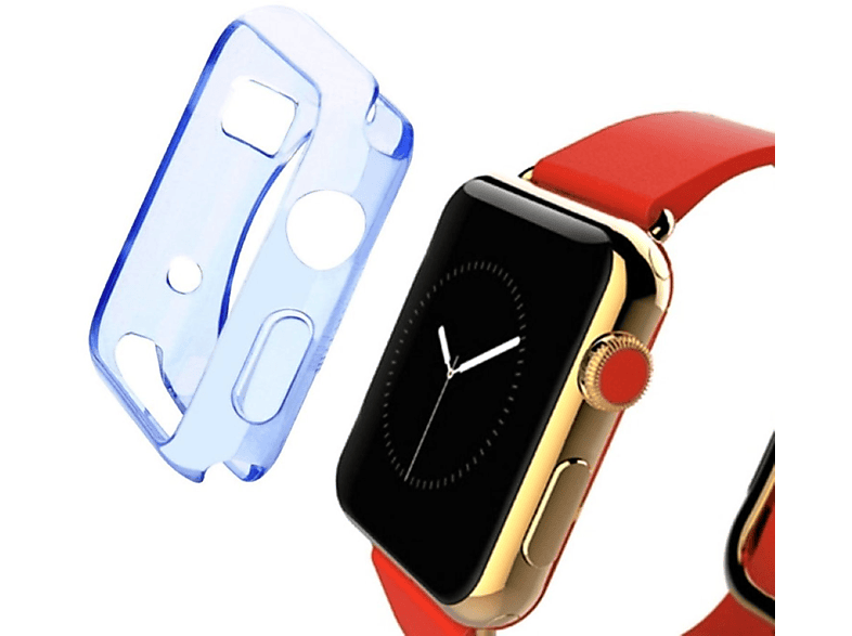KÖNIG DESIGN Watch Blau Kunststoff, Apple Bookcover für Hülle Watch Hülle