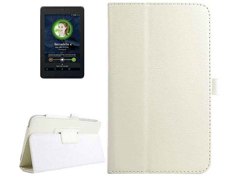 KÖNIG DESIGN Tablet Hülle Tablet Hülle Bookcover für Asus Kunststoff, Weiß