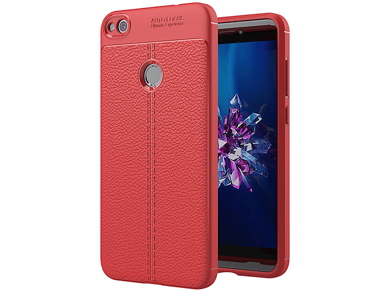 KÖNIG DESIGN Schutzhülle, Backcover, Huawei, P8 Lite 2017, Rot