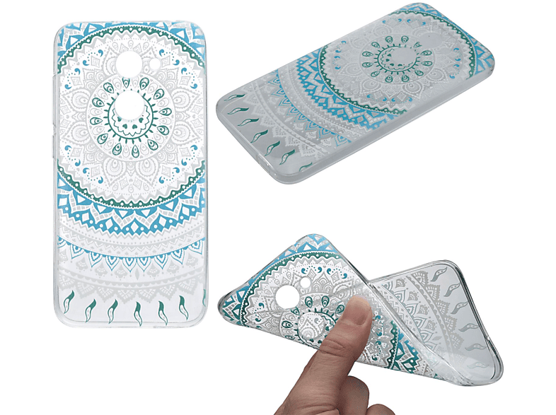 Alcatel, Schutzhülle, KÖNIG XL, Backcover, Blau A3 DESIGN