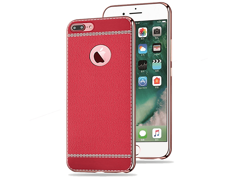 KÖNIG Plus, / 6 DESIGN IPhone Schutzhülle, Apple, 6s Plus Backcover, Rot
