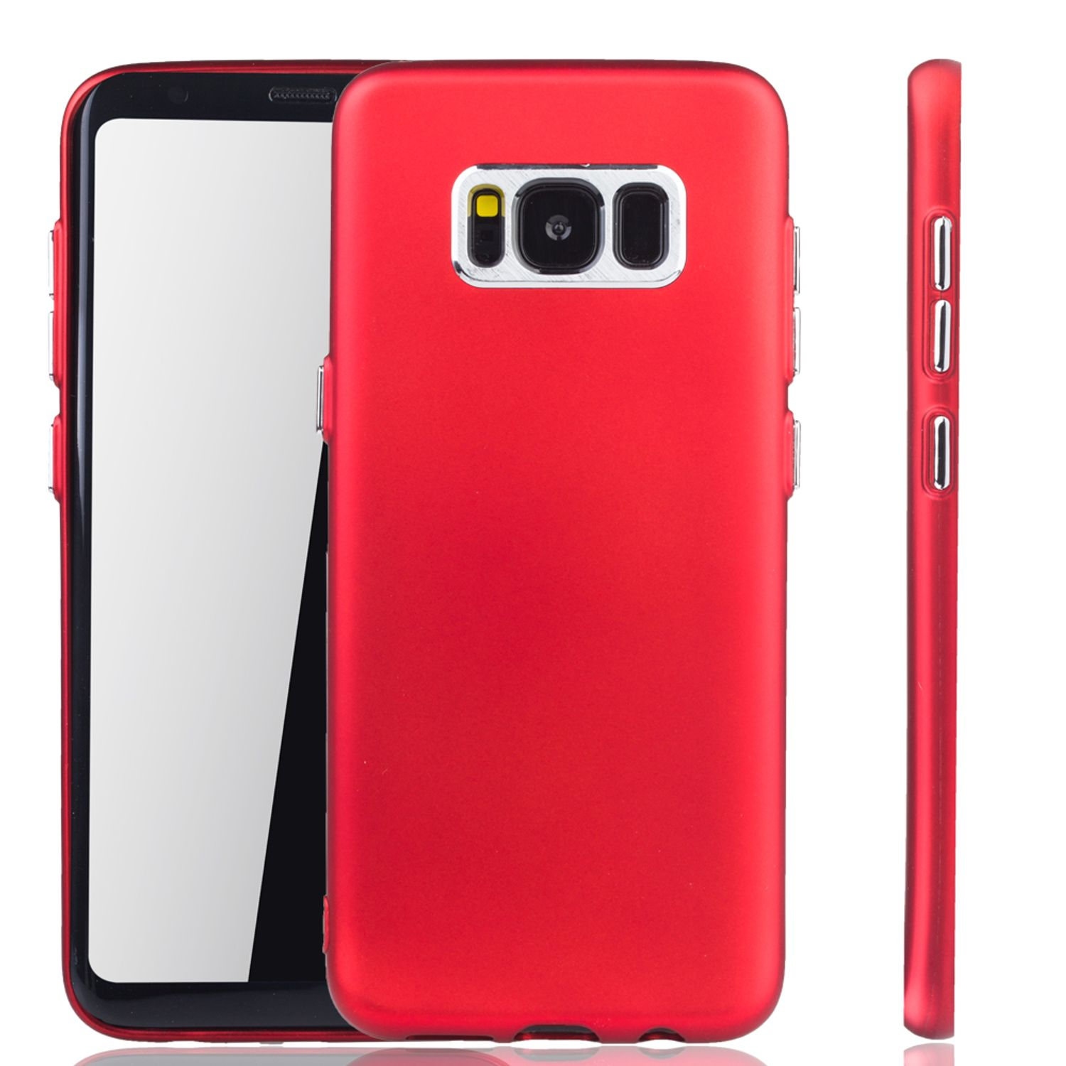 KÖNIG DESIGN Schutzhülle, Backcover, Samsung, Rot Galaxy S8