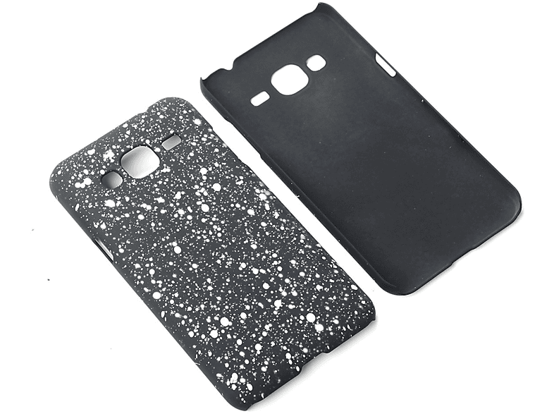 Galaxy Schutzhülle, J3 KÖNIG DESIGN Schwarz Backcover, (2016), Samsung,