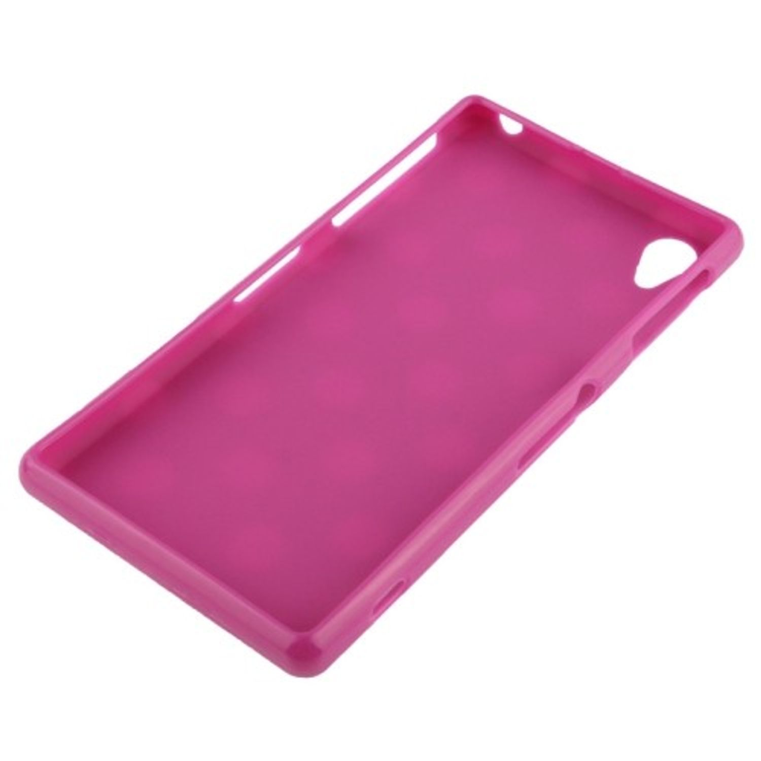 Eine rosa Handyhülle. Der Hintergrund ist weiß.
