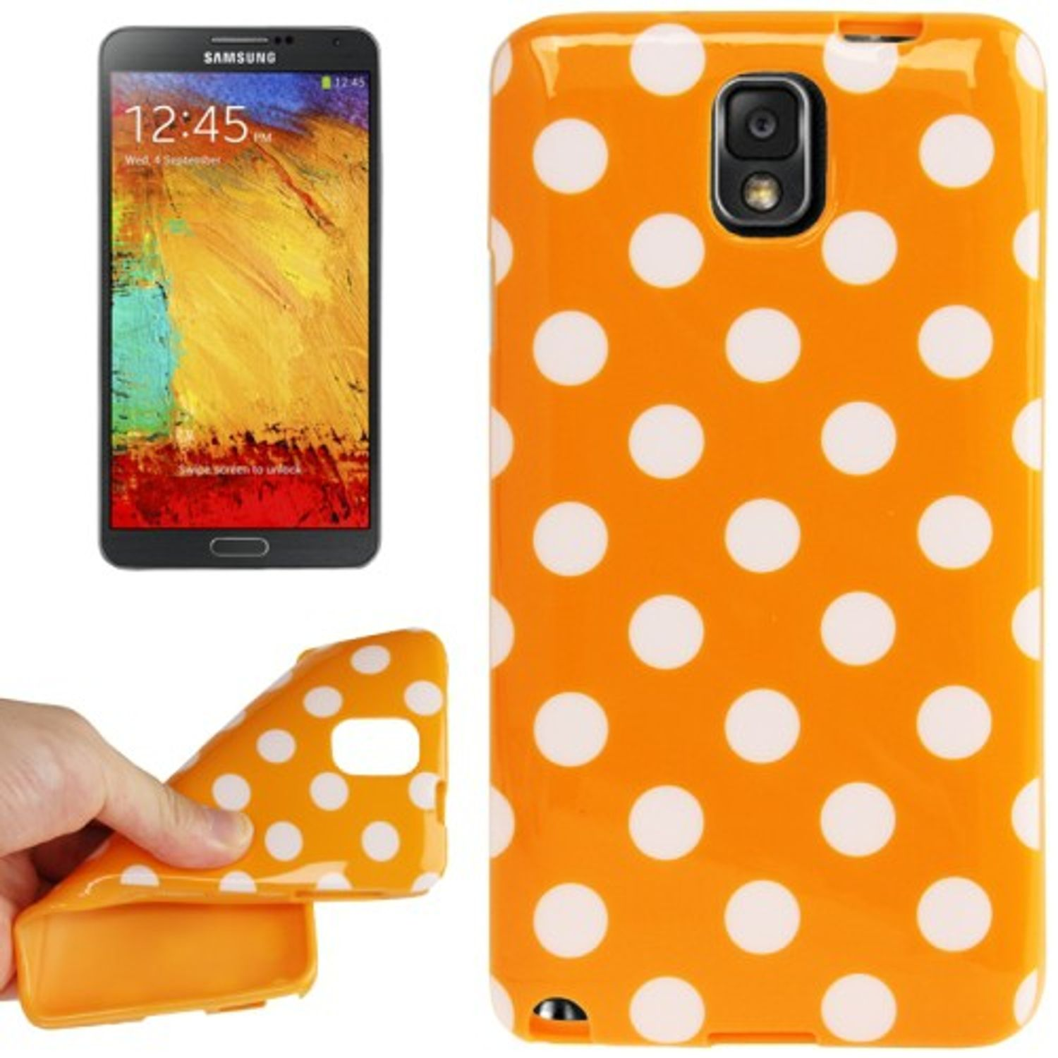 Samsung, Galaxy DESIGN Note 3, Backcover, KÖNIG Schutzhülle, Orange