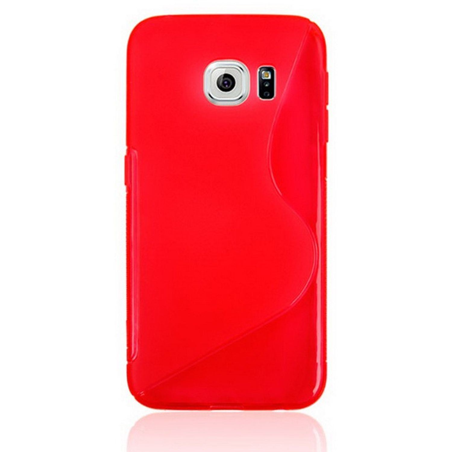 KÖNIG DESIGN Galaxy S6 Backcover, Samsung, Schutzhülle, Rot Edge