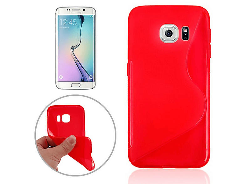 Galaxy S6 Edge, Schutzhülle, Backcover, Samsung, DESIGN Rot KÖNIG