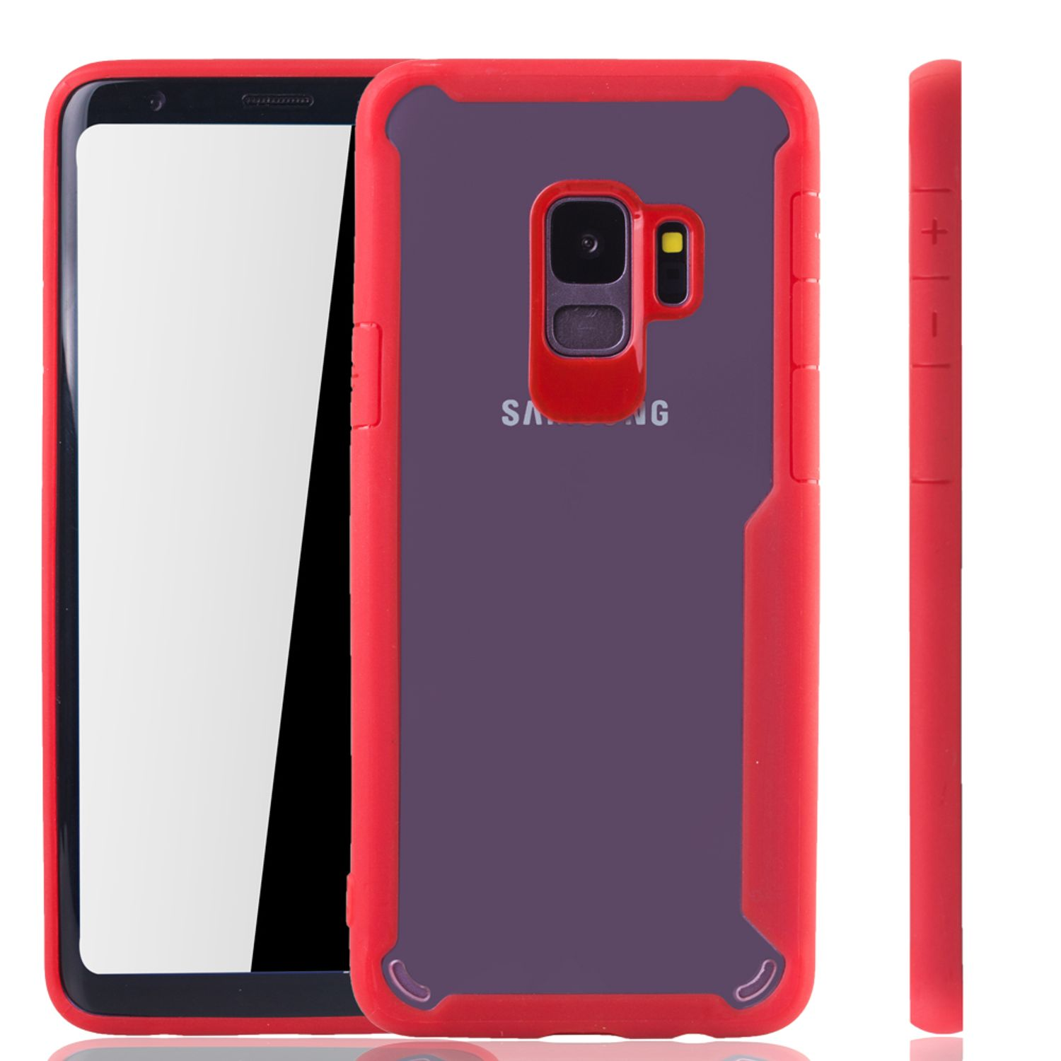 KÖNIG DESIGN Schutzhülle, Backcover, Rot Samsung, S9, Galaxy