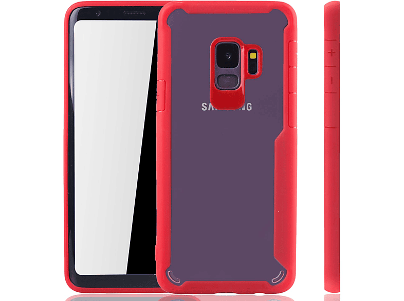 KÖNIG DESIGN Schutzhülle, Samsung, Backcover, S9, Rot Galaxy