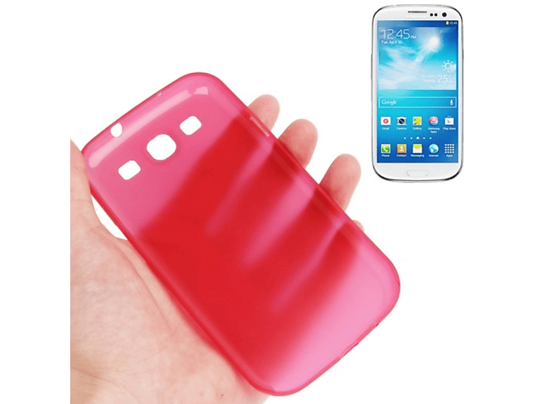 / Schutzhülle, S3 KÖNIG Galaxy S3 Samsung, Backcover, DESIGN Rot NEO,