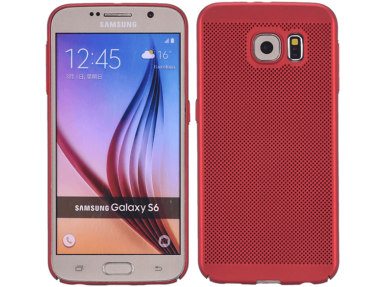 Samsung, KÖNIG S6 Rot Galaxy Backcover, DESIGN Edge, Schutzhülle,