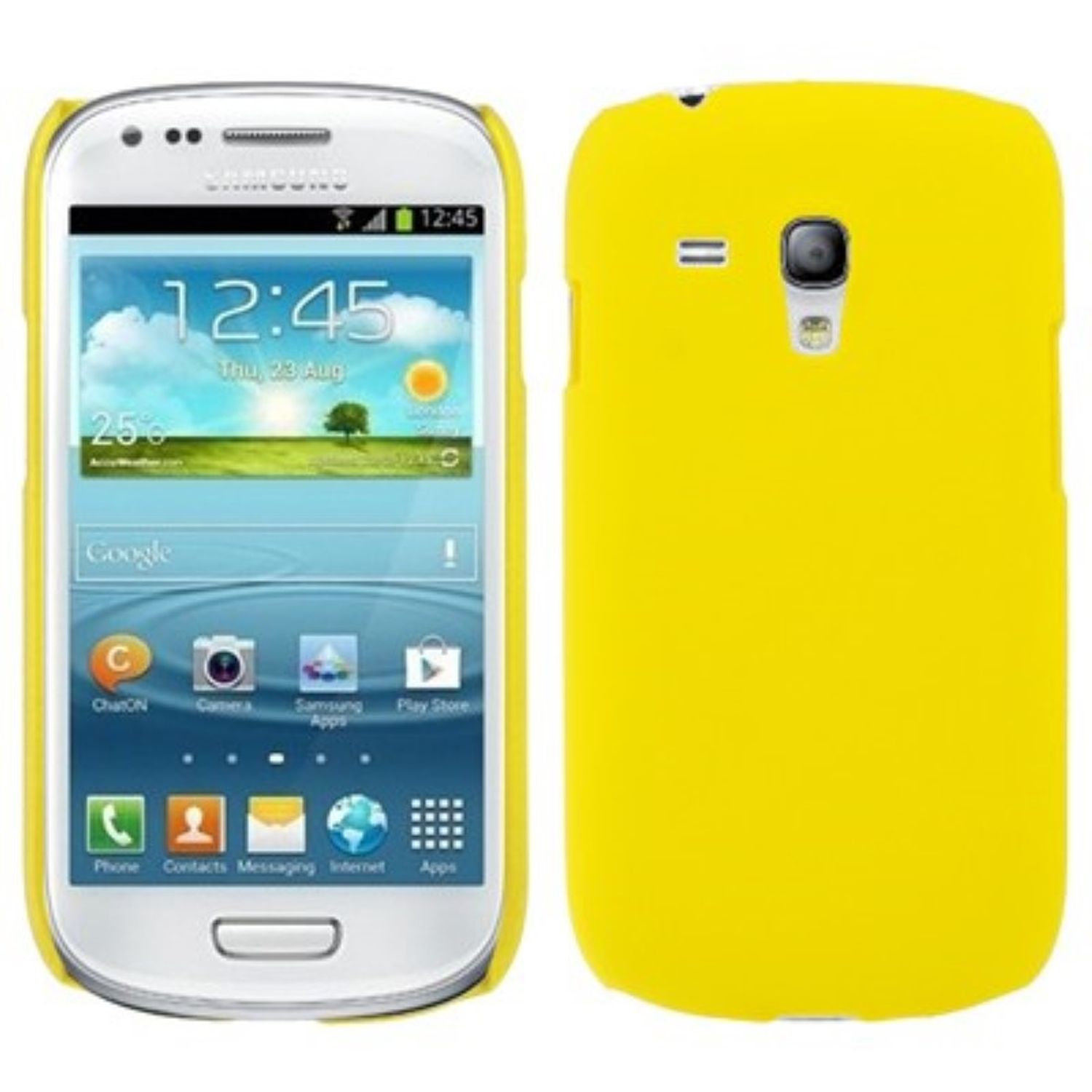 Mini, Schutzhülle, Backcover, DESIGN Samsung, Galaxy S3 Gelb KÖNIG