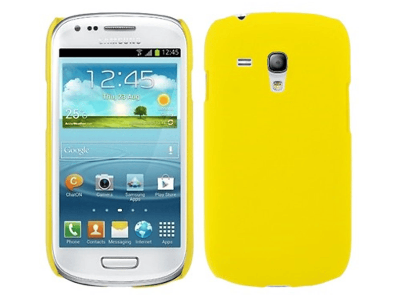 Mini, Schutzhülle, Backcover, DESIGN Samsung, Galaxy S3 Gelb KÖNIG