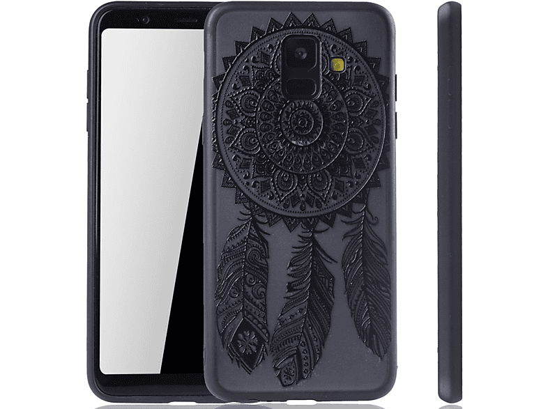 KÖNIG DESIGN Backcover, (2018), Galaxy Samsung, Schutzhülle, A6 Schwarz