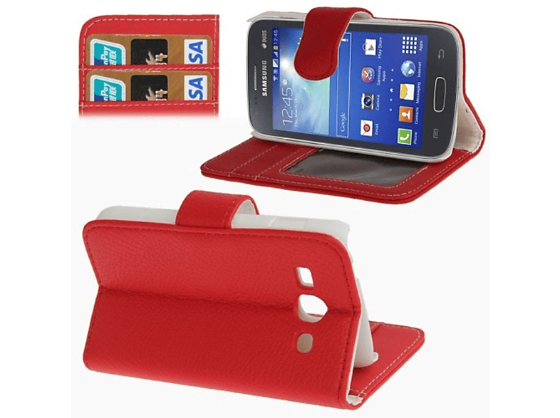 KÖNIG DESIGN Schutzhülle, Backcover, Samsung, Galaxy Ace 3 S7272, Rot
