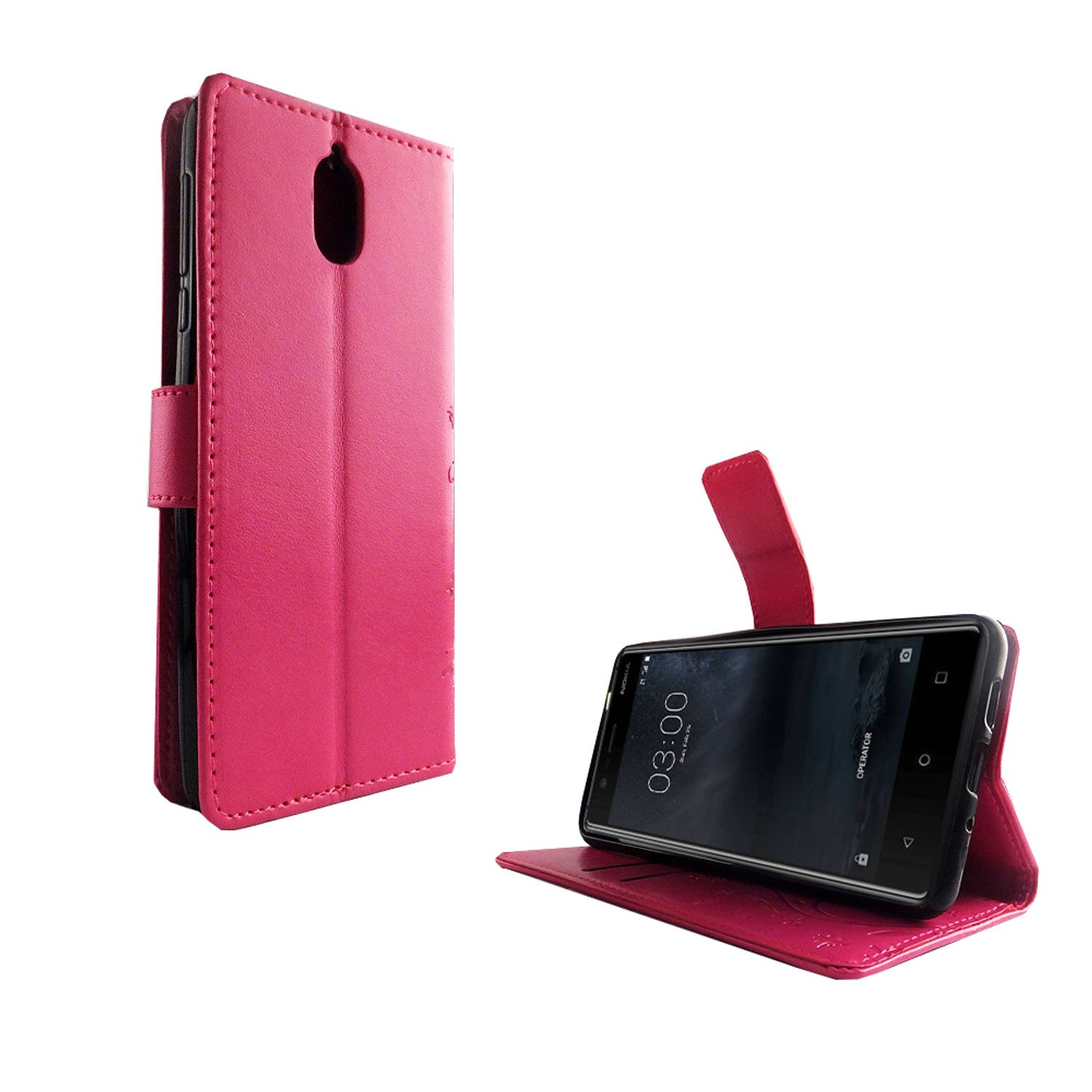 3.1, Nokia, Handyhülle, Bookcover, Rosa DESIGN KÖNIG