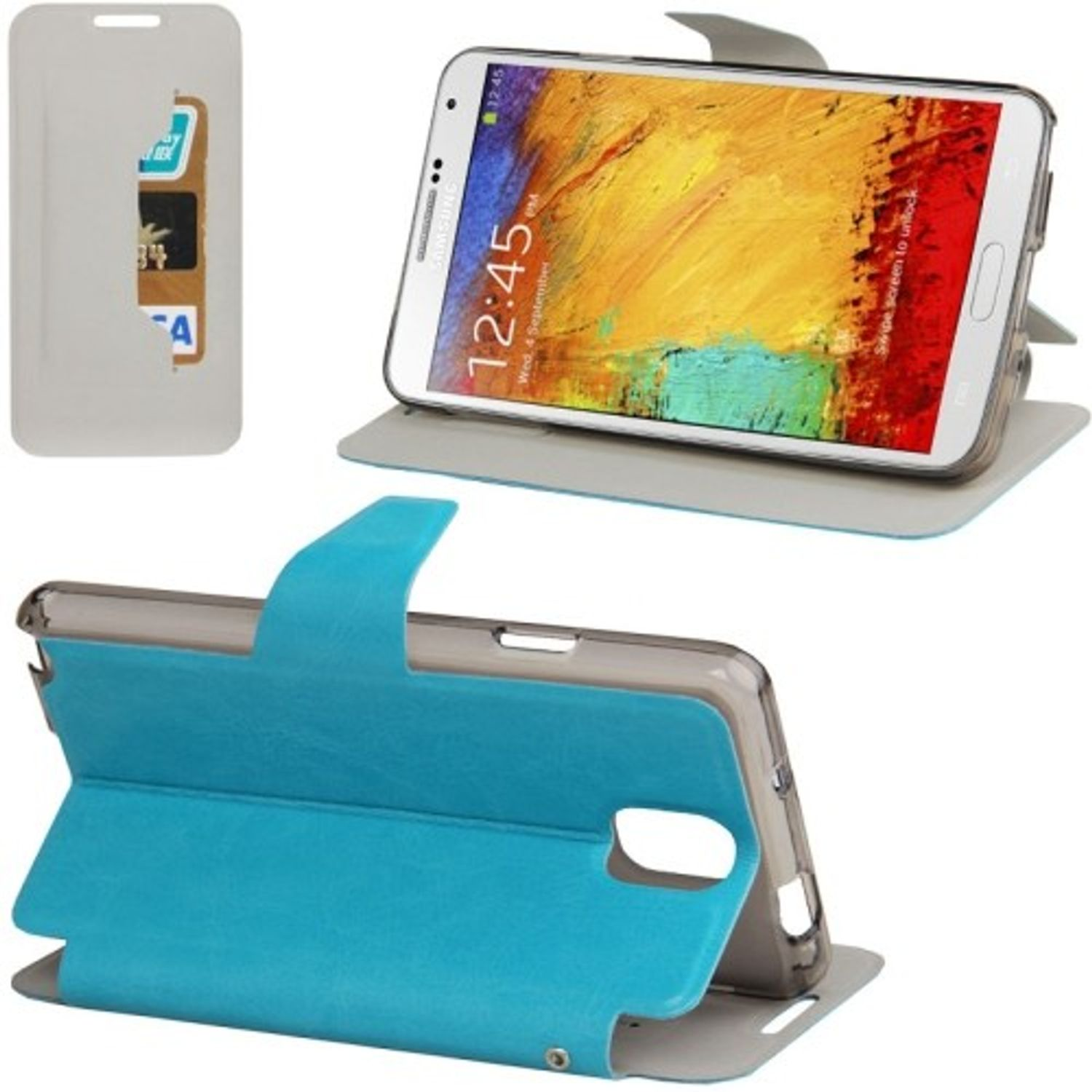 KÖNIG Schutzhülle, Galaxy Note Samsung, Backcover, Blau DESIGN 3,
