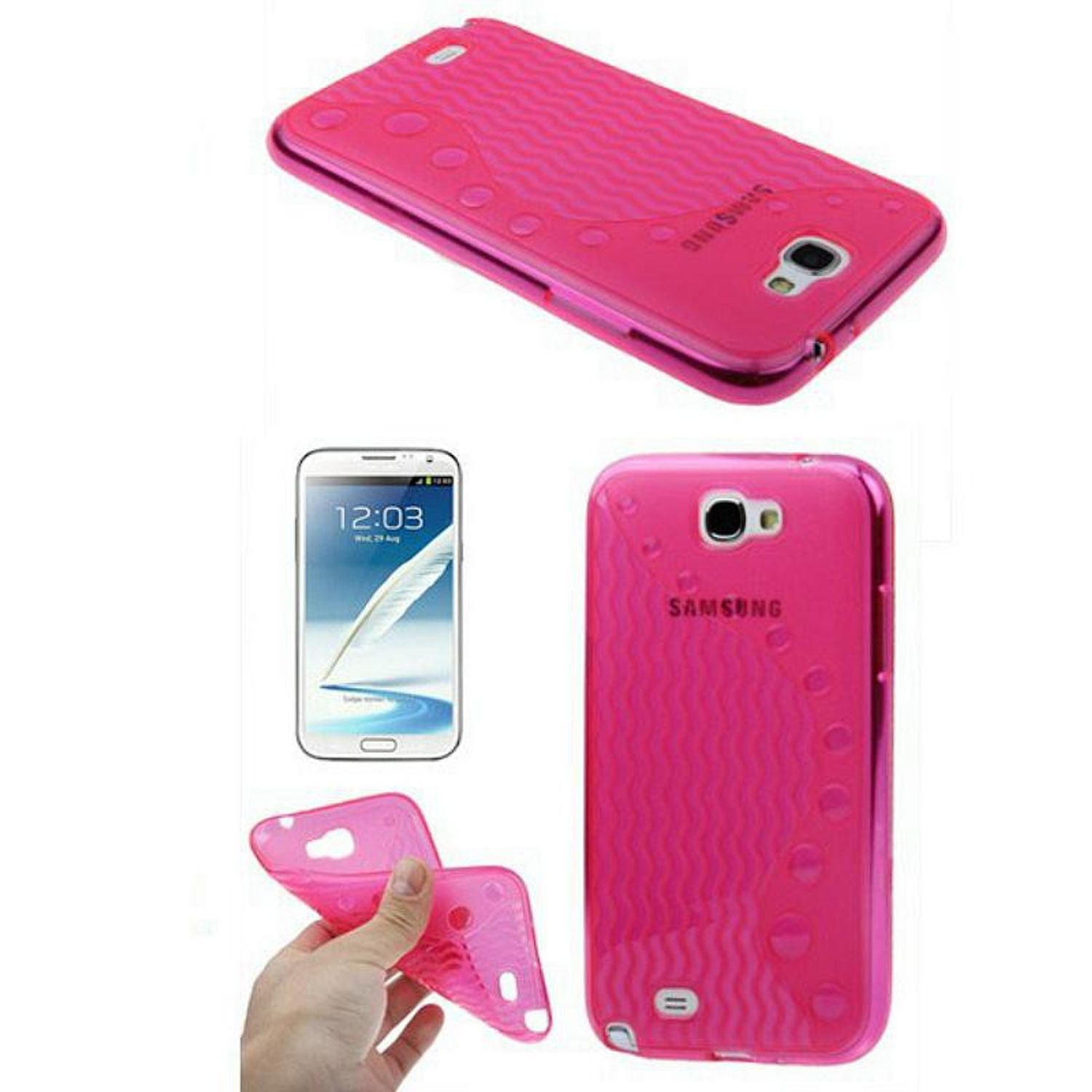 Schutzhülle, KÖNIG DESIGN 2 Samsung, Note Galaxy Rosa Backcover, N7100,