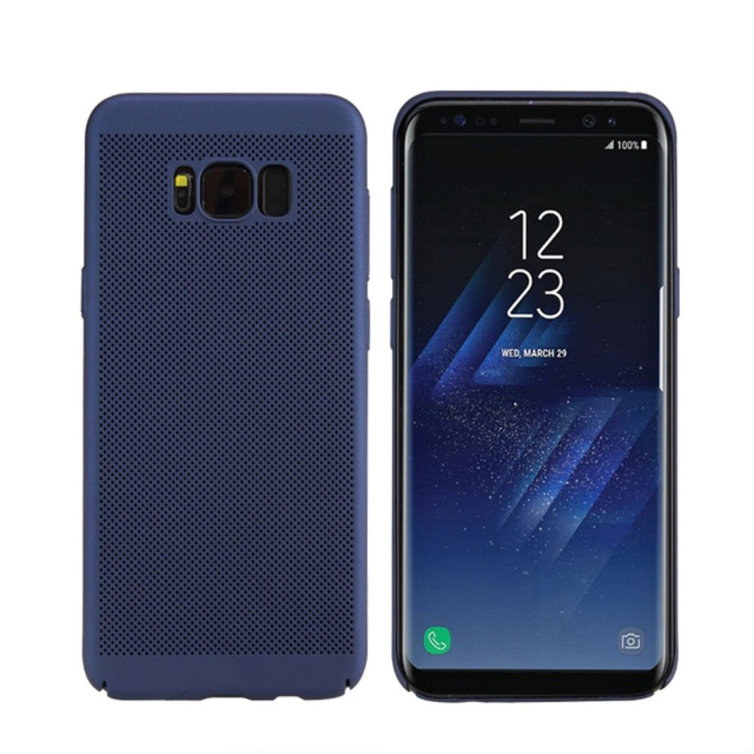 KÖNIG DESIGN Schutzhülle, Samsung, Blau Galaxy S8, Backcover