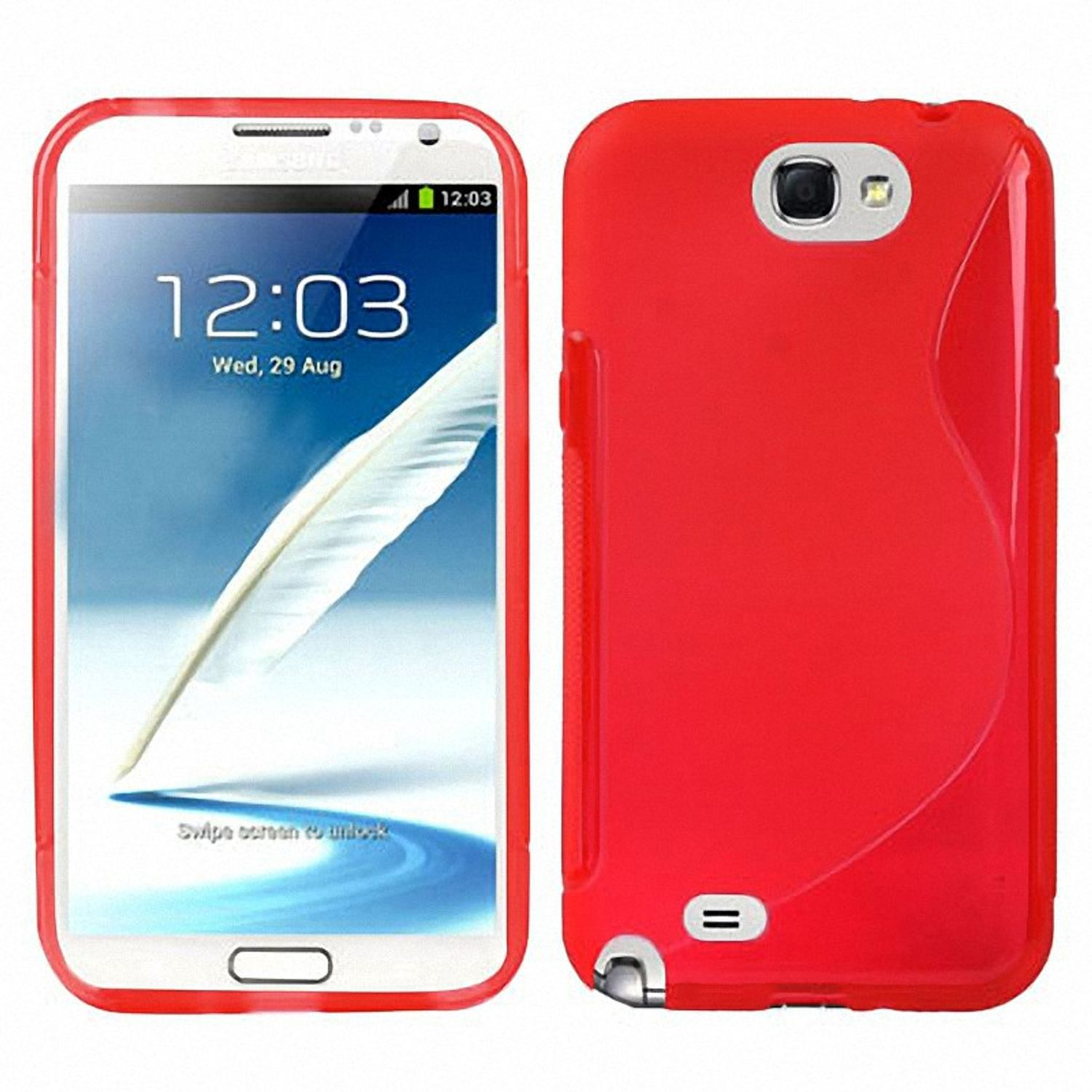Note Schutzhülle, KÖNIG 2 Samsung, Galaxy N7100, Rot DESIGN Backcover,