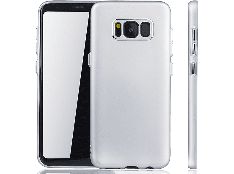 KÖNIG DESIGN Schutzhülle, Backcover, S8 Galaxy Silber Samsung, Plus