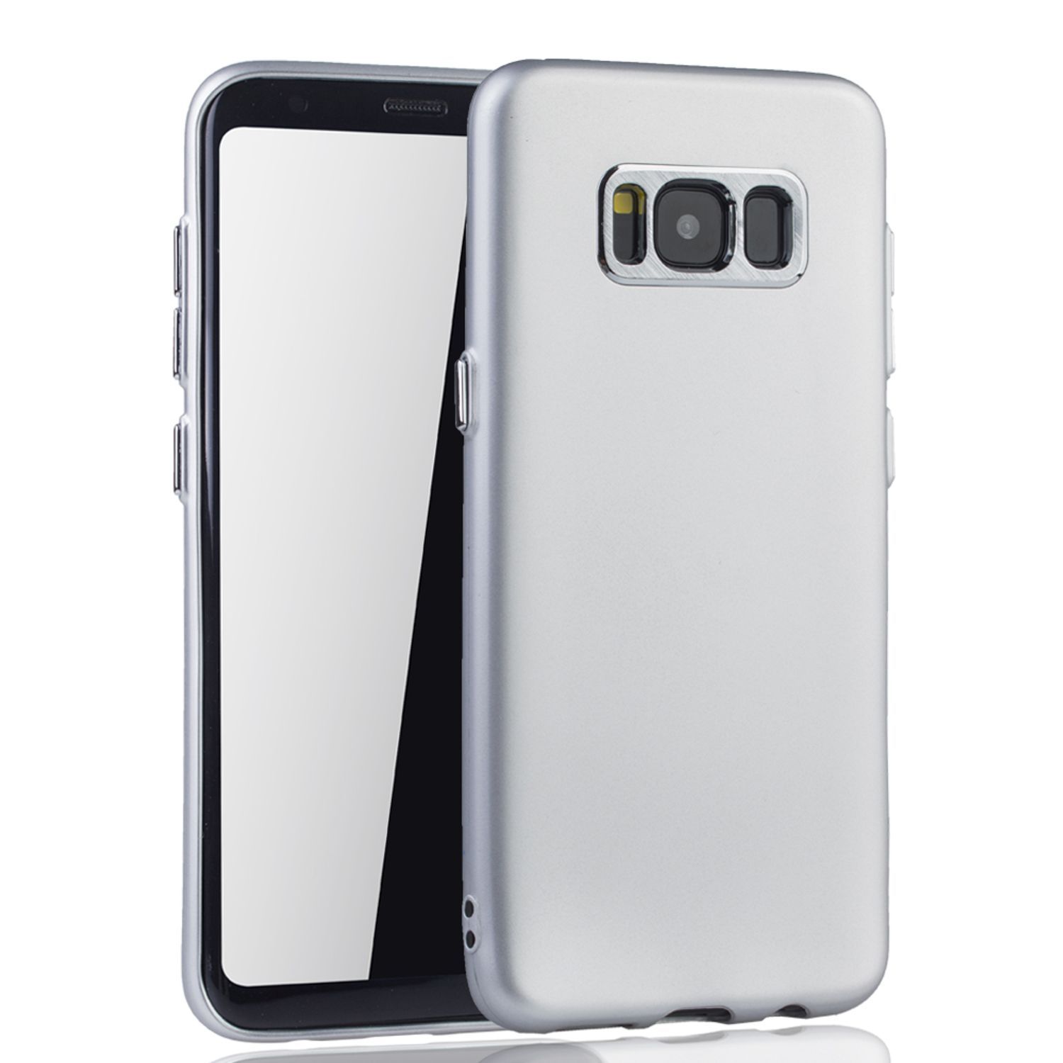 Samsung, Galaxy S8, DESIGN Silber Schutzhülle, KÖNIG Backcover,
