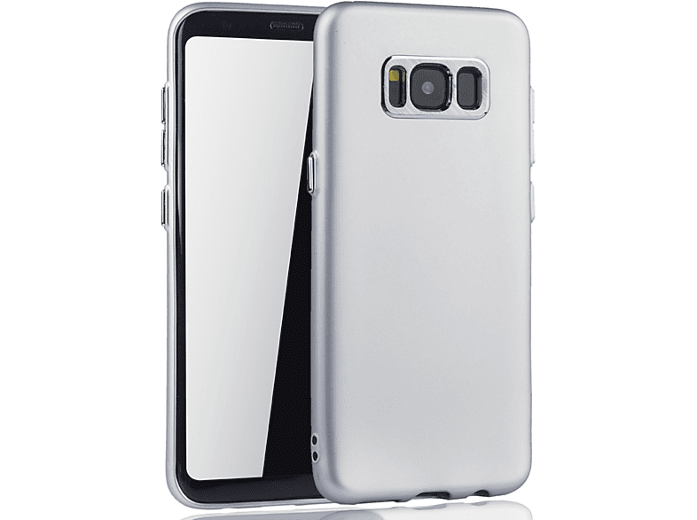 Samsung, Galaxy S8, DESIGN Silber Schutzhülle, KÖNIG Backcover,