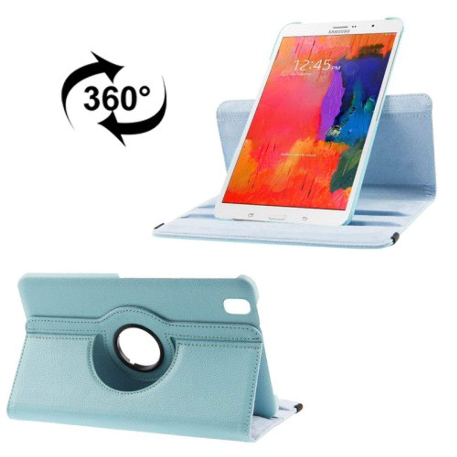 Hülle Tablet Blau Samsung für Tablet KÖNIG Kunststoff, Bookcover Hülle DESIGN