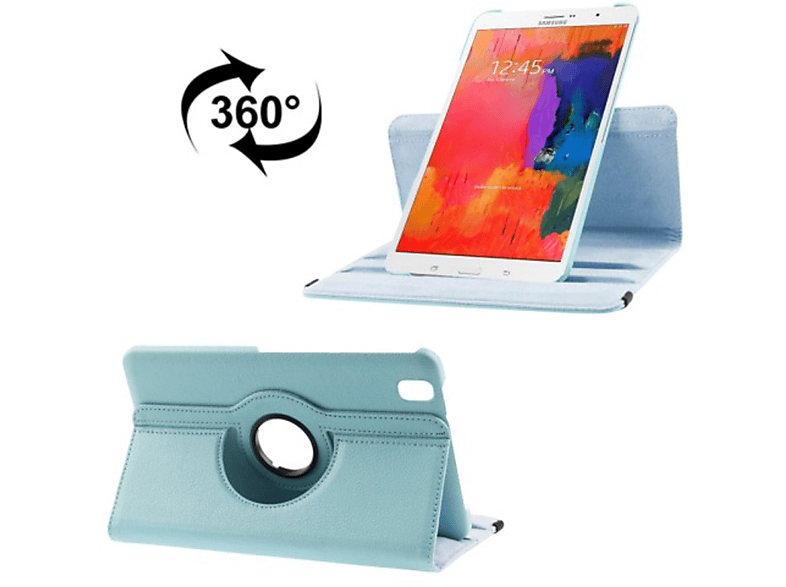 Blau Hülle Tablet Samsung für KÖNIG Bookcover DESIGN Tablet Hülle Kunststoff,