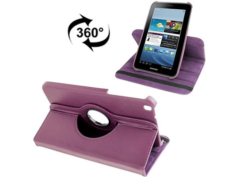 KÖNIG DESIGN Tablet Hülle Kunststoff, Violett Hülle Tablet Samsung für Bookcover