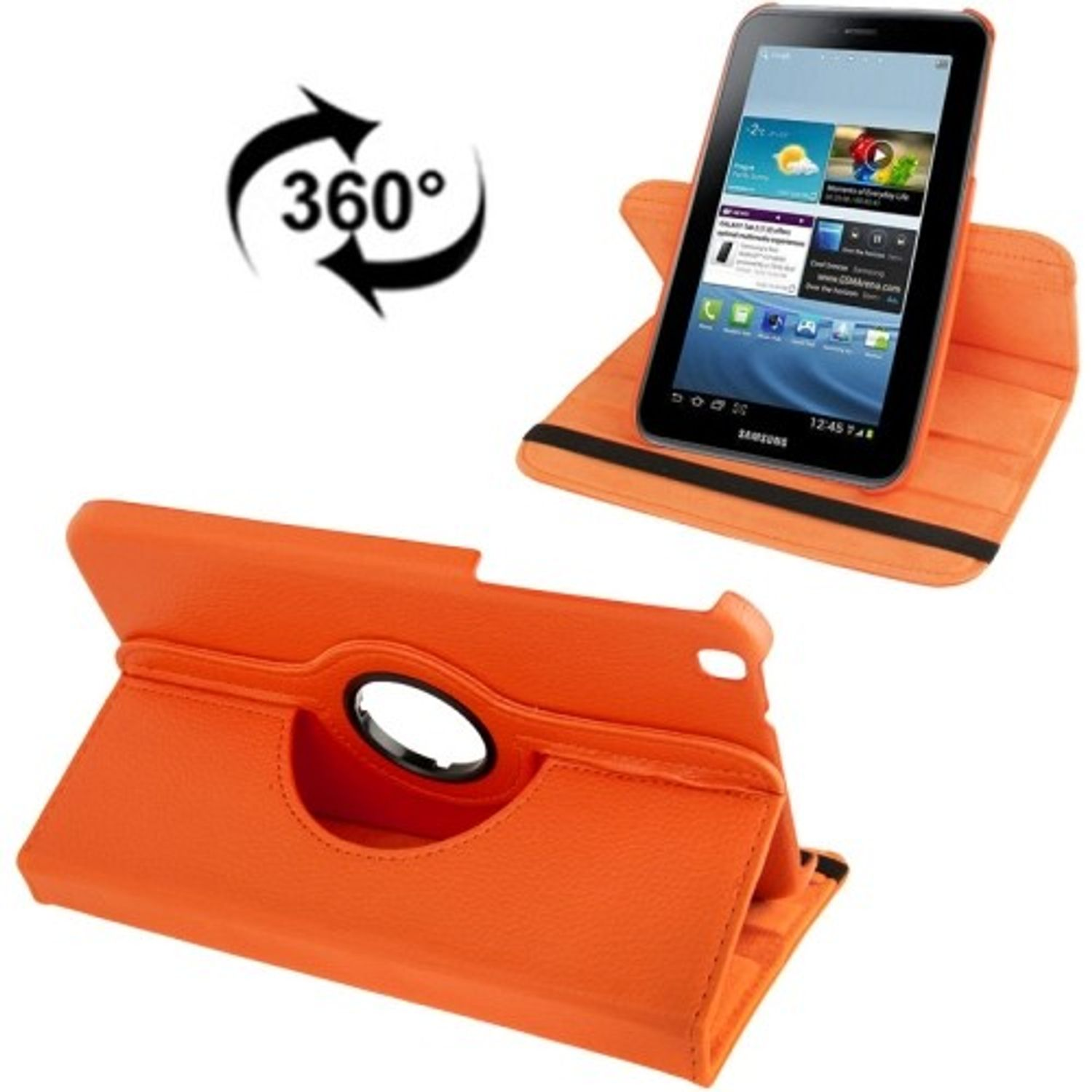 KÖNIG DESIGN Tablet Orange Tablet Samsung Bookcover für Hülle Hülle Kunststoff