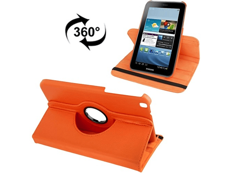 KÖNIG DESIGN Tablet Bookcover Samsung Hülle Tablet Hülle Orange für Kunststoff