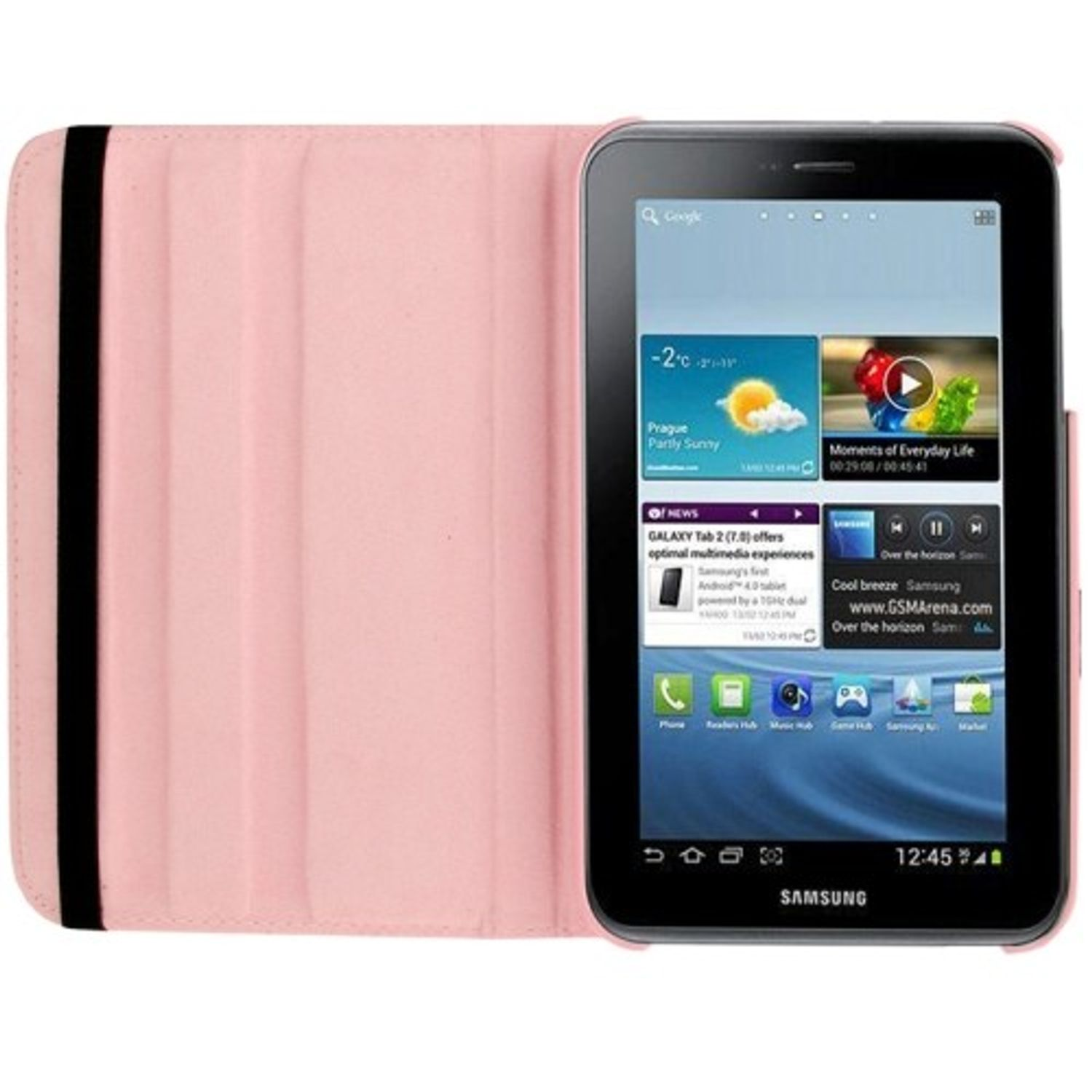 KÖNIG DESIGN Samsung Kunststoff, Tablet Hülle Rosa für Tablet Bookcover Hülle